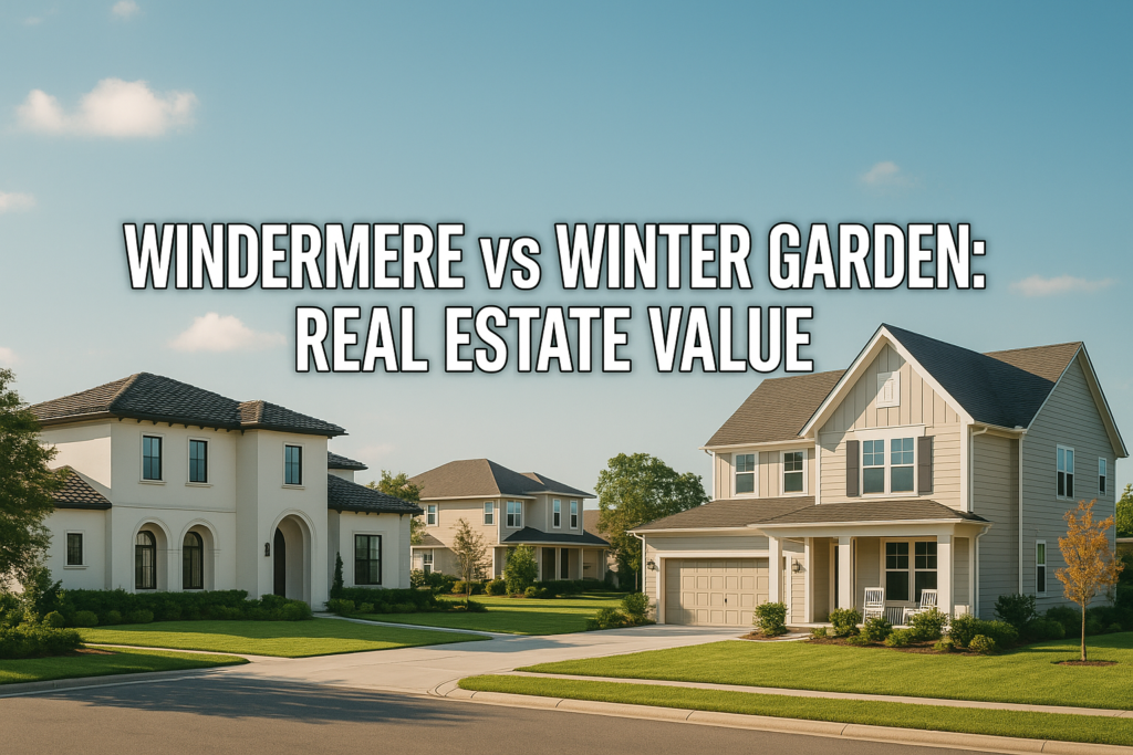 Windermere vs winter garden: home prices and value?