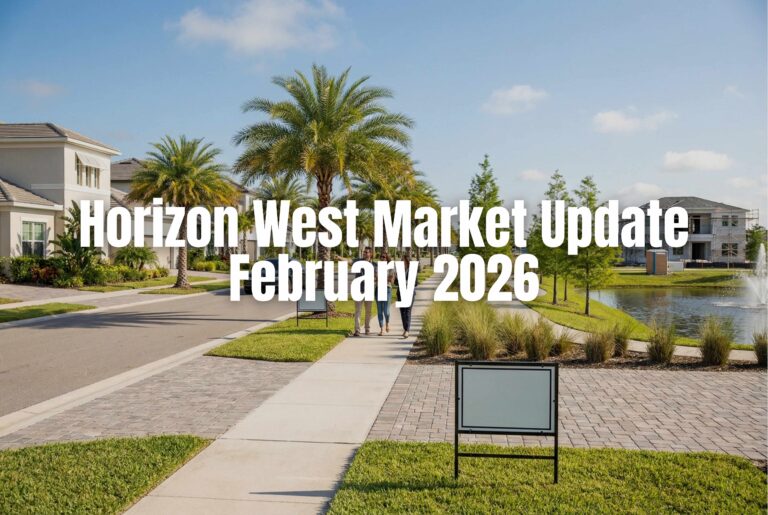 Residential area with palm trees