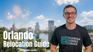 City skyline with fireworks backdrop.